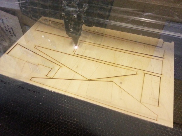 Instrument Stand Components Being Laser Cut